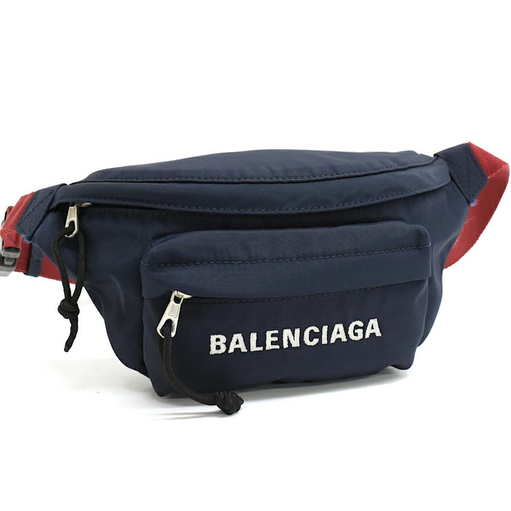 Balenciaga Wheel Belt Bag Waist Navy Blue Red